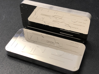 Set of 2-level microfluidic mold-insert with massive Ni-backplate